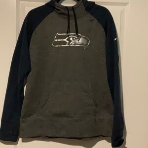 Seahawks Nike Gray and Navy Hoodie